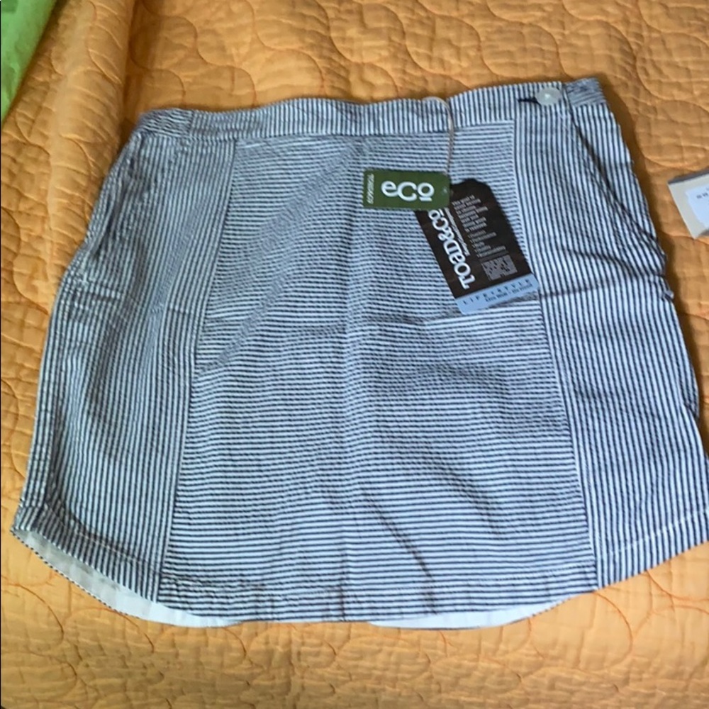 Toad&co seersucka skirt deep navy small